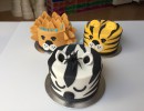 Kindertaarten - Jungledieren leeuw tijger zebra