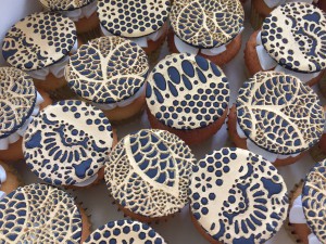 Cupcakes - mini cupcakes eetbaar gouden kant