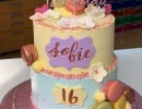 Drip Cake - Crèmetaart pastel sweet 16 Sofie