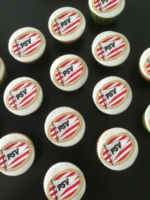 Cupcakes - PSV donuts met eetbare print