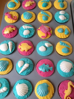 Cupcakes - Cupcakes in zeethema vissen schelpen