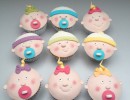 Cupcakes - Babyshower cupcakes babygezichtjes
